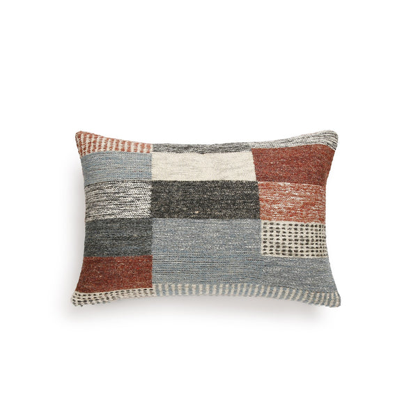 DARK RUST & BLUE CUSHION COVER 'ALBERS' - Cushion Covers - SCAPA HOME - SCAPA HOME OFFICIAL